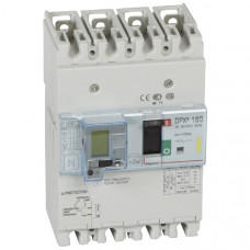 Автоматический выключатель dpx3 160, 4p 100 а, термомагнитный расцепитель, с дифференцальной защитой, 16 ка, 400 в (1 шт.) legrand 420035