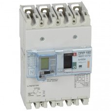 Автоматический выключатель dpx3 160, 4p 63 а, термомагнитный расцепитель, с дифференцальной защитой, 25 ка, 400 в (1 шт.) legrand 420073
