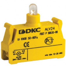Контактный блок с клеммным безвинтовым зажимом со светодиодом на 12 в (10 шт.) dkc ALV12