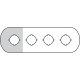 Шильдик ma6-1008 (4 места (1 желт)) для пластикового кнопочногопоста