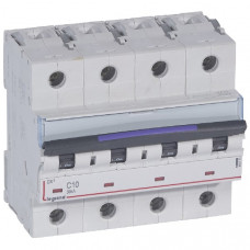 Автоматический выключатель dx3 4p 10 а, тип c, 50 ка (1 шт.) legrand 410173