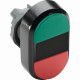 Кнопка двойная mpd1-11b (зеленая/красная) непрозрачная черная линза без текста 1SFA611130R1106