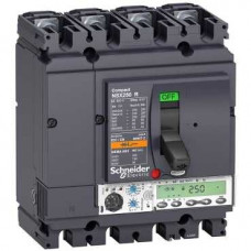 Автоматический выключатель 4p m6.2e 100a nsx250r(200ка при 415в, 45ка при 690b) LV433525