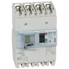 Автоматический выключатель dpx3 160, 4p 16 а, термомагнитный расцепитель, с дифференцальной защитой, 50 ка, 400 в (1 шт.) legrand 420150