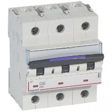 Автоматический выключатель dx3 3p 50 а, тип c, 50 ка (1 шт.) legrand 410166