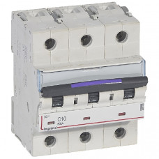 Автоматический выключатель dx3 3p 10 а, тип c, 50 ка (1 шт.) legrand 410160