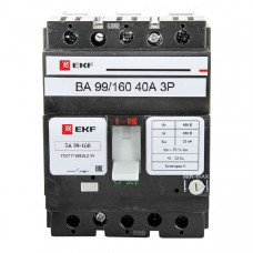 Автоматический выключатель ва-99 160 3p 40а 35ка ekfs mccb99-160-40