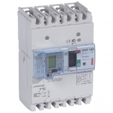 Автоматический выключатель dpx3 160, 4p 80 а, термомагнитный расцепитель, с дифференцальной защитой, 36 ка, 400 в (1 шт.) legrand 420114
