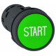 Кнопка 22мм зеленая с возвр 1но start XB7NA3133