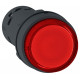 Кнопка 22мм до 250в красная с подсветкой