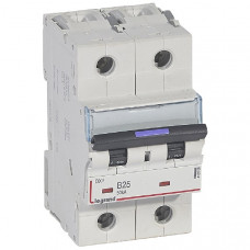 Автоматический выключатель dx3 2p 25 а, тип b, 50 ка (1 шт.) legrand 410100