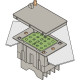 Cpc-1 крышка для токовых блоков, без перемычек, монтаж в панель, пломбировка