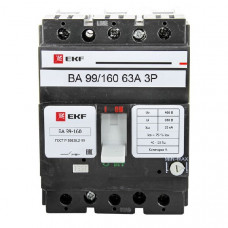 Автоматический выключатель ва-99 160 3p 63а 35ка ekfs mccb99-160-63