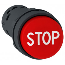 Кнопка 22мм красн выст толк с марк stop XB7NL4534