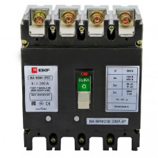 Автоматический выключатель ва-99м 250/200а 3p+n 25ка ekf basics mccb99-250-200m-4P