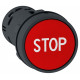Кнопка 22мм красная но+нз с маркир stop