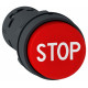 Кнопка 22мм красн выст толк с марк stop