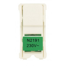 Лампа неоновая для 1-полюсных выключателей/переключателей/кнопок, цвет цоколя зелёный N2191 VD