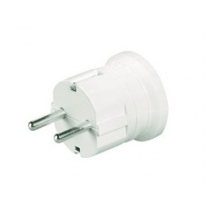 Вилка кабельная 16а 2p + e, ip20, 230 в, бытовая с центральным вводом кабеля, белая (50 шт.) dkc DIS1302063