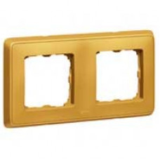 Рамка 2-места матовое золото cariva (10шт.)s 773662