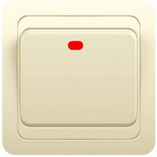 Выключатель 1 клавишный с индикацией сп 10а кремовый (в коробке 10шт.) classic 2121 powerman%s 1156499