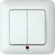 Выключатель 2-клавишный с индикацией сп (250в, 10а-6ах) белый прима |96шт|