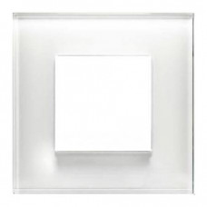 Рамка 1-постовая, 2-модульная, серия zenit, стекло белое N2271 CB