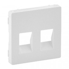 Лицевая панель для аудиорозетки с пружинными зажимами двойной, белая, valena life (1 шт.) legrand 755370