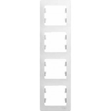 Рамка 4-постовая , вертикальная, белый glossas GSL000108