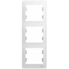 Рамка 3-постовая , вертикальная, белый glossa GSL000107