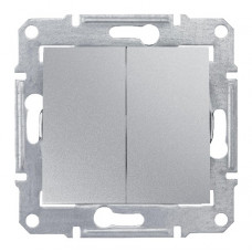Выключатель 2-клавишный cx.5, алюминий sedna |10шт| SDN0300160