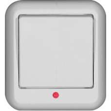 Выключатель 1-клавишный с индикацией с изолир. пластин. оп (250в, 10а) белый прима |129шт| VA1U-111I-BI