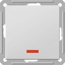 Выключатель 1 клавишный с индикатором без рамки сп (250в, 16ах) белый w59 |60шт| VS116-153-1-86