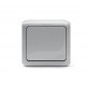 Кнопка 1-клавишная оп 6а ip44 серый | 10шт. | quteo