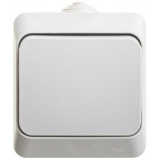 Переключатель 1-клавишный оп ip44 (сх. 6) серый этюд |14шт|s BA10-046C