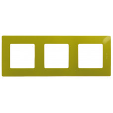 Рамка 3 - постовая, etika, зелёный папоротник (10 шт.) legrands 672543