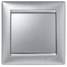 Рамка 1-место алюминий /серебр valena 770351