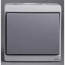 Одноклавишный выключатель о/у ,серый, в сборе ip55s ENN35721