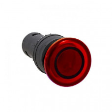 Кнопка sw2c-md грибок красная с подсветкой no+nc (10шт) ekfs sw2c-md-rr