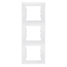 Рамка 3 места вертикальная белый sedna |20шт| SDN5801321