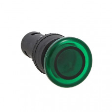 Кнопка sw2c-md грибок зеленая с подсветкой no+nc (10шт) ekfs sw2c-md-gg