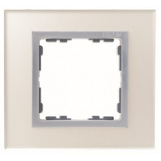 Рамка 1 - местная, s82n, серебро - алюминий (стекло) (1 шт.) simon 82917-62