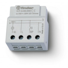 Диммер электронный для светодиодных ламп, 50 вт, плавное диммирование, питание 230 в аc, монтаж в коробке (1 шт.) finder 159182300000