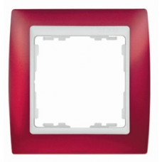 Рамка 2-х местная, s82, красный полупрозрачный - белая (1 шт.) simon 82623-37