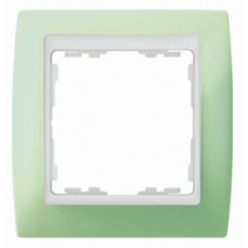 Рамка 4-х местная, s82, пастель зеленая - белая (1 шт.) simon 82641-65
