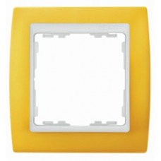 Рамка 4-х местная, s82, желтый - белая (1 шт.) simon 82642-62