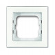 Рамка 1-постовая, серия axcent, цвет белое стекло