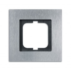 Рамка 1-постовая, серия carat, сталь 1754-0-4254