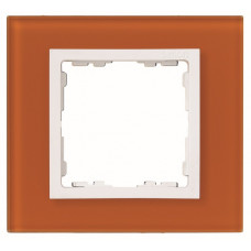 Рамка 4-х местная, s82n, оранжевый - белая (стекло) (1 шт.) simon 82647-65