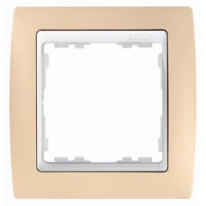 Рамка 1 - местная, s82, пастель кремовая - белая (1 шт.) simon 82611-31